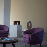 Gio Ponti, Casa E Giardino, a pair of lounge chairs, reupholstered, 1940s