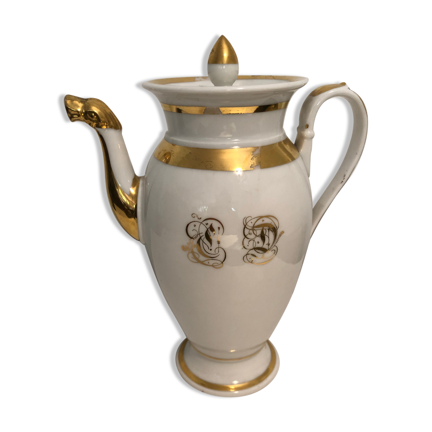 Porcelain coffee maker of old Paris
