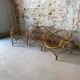 Vintage wicker armchair from the 1970s.