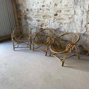 Vintage 1970s wicker armchair