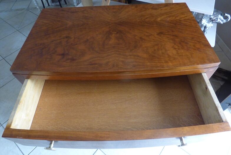 ART DECO sideboard curved walnut veneer around 1930 – Totally restored