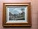 Old watercolour of a hunting scene in its original frame.