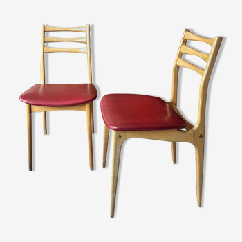 Lot de 2 chaises vintage scandinave