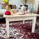 Farmhouse coffee table in antique weathered wood