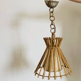 Vintage rattan pendant light