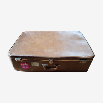 Valise vintage marron clair