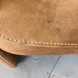 Fauteuil Modèle DS50 Mid-Century Brutaliste Moderniste en Cuir de de Sede, 1960s