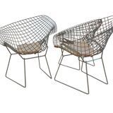 Chaise Diamond en rilsan gris (rare) par Harry Bertoia pour Knoll