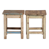 Antique side tables (circa 1920). 2-piece set