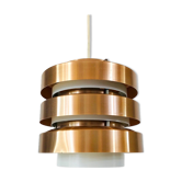 Lampe suspendue en cuivre et métal années 1960