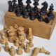 Antique Staunton Design Chess Set - Turned Wood Pieces (King 6cm)
