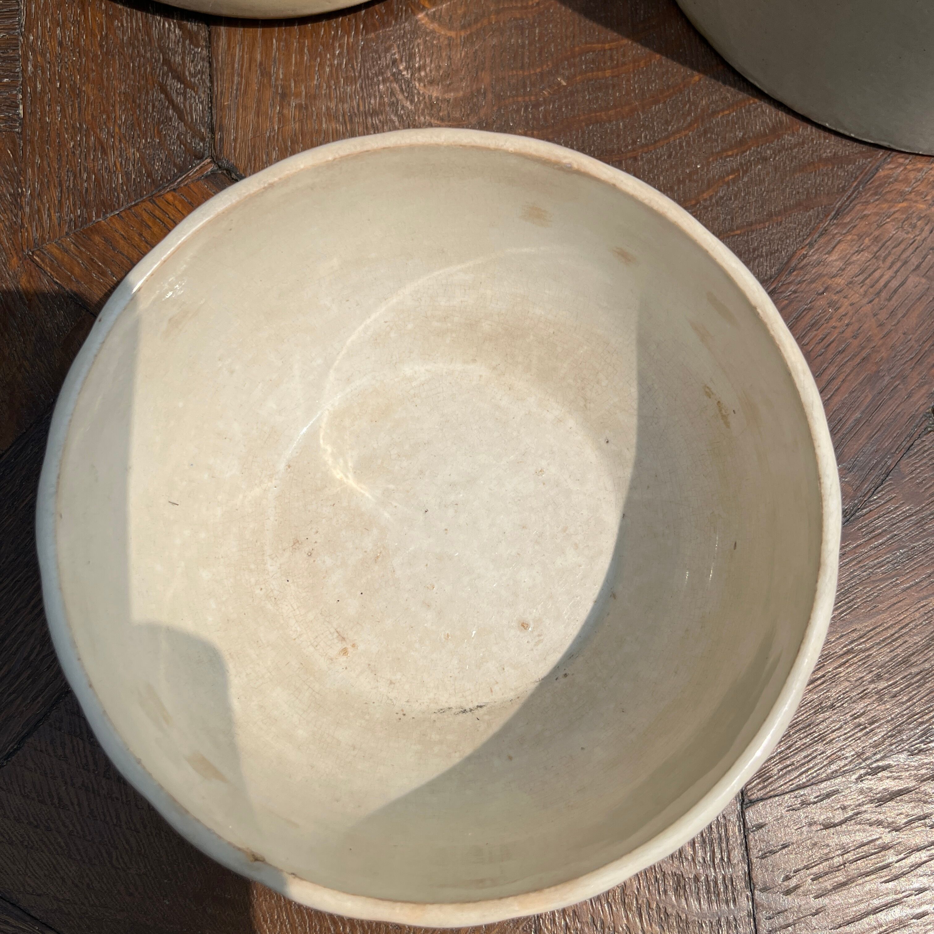 Set of 3 beige ceramics