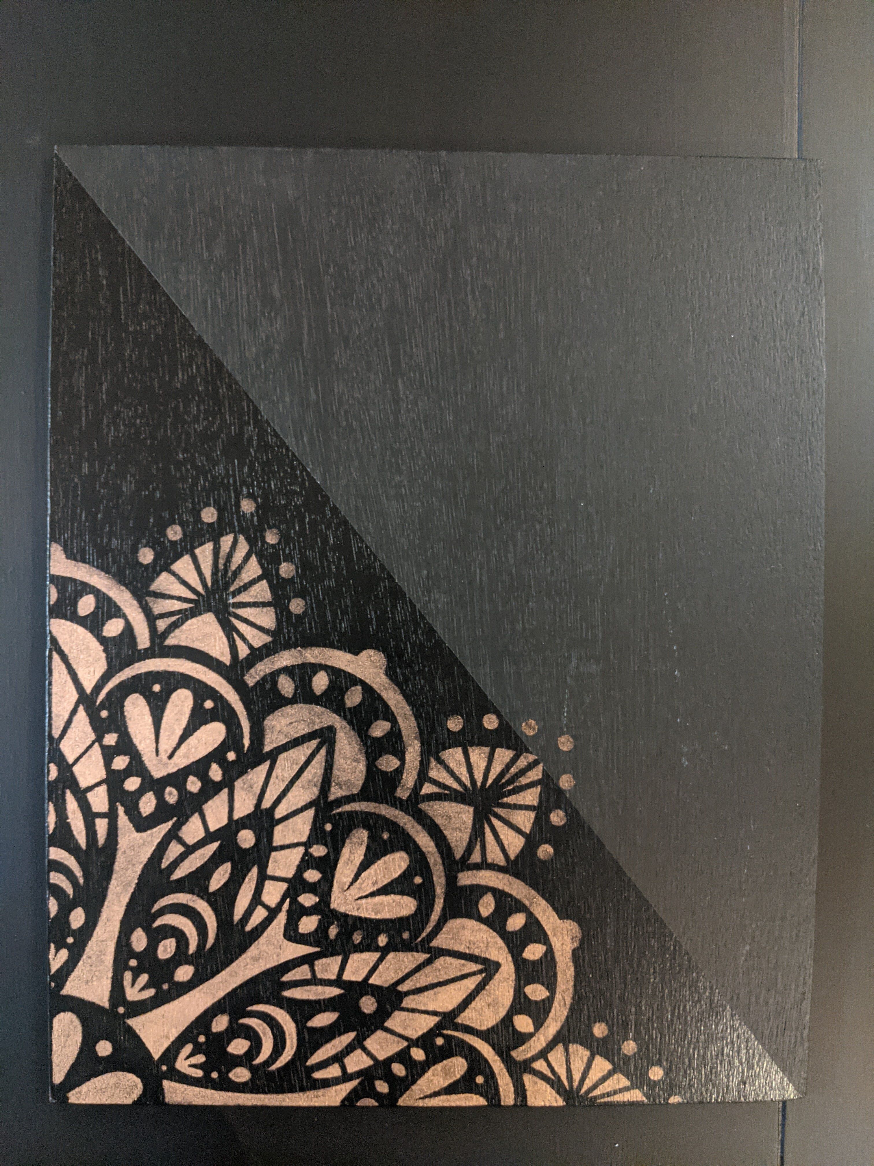 Black and copper coffee table