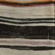 5x9 Cream & Brown Striped Handmade Vintage Kilim Rug, 147x264Cm