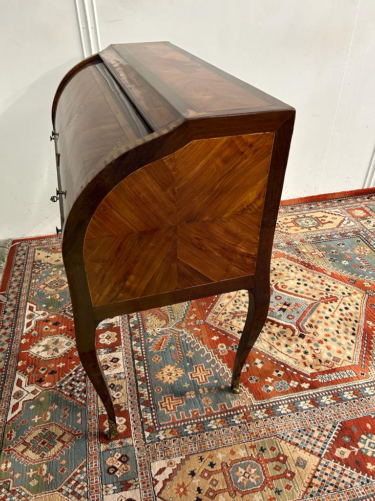 Desk cylinder marquetry louis xv period eighteenth