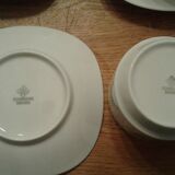 Set consisting of 7 cups and 7 sub cups. Porcelain. Vintage
