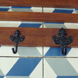 Coat rack with wooden slats 1950