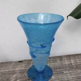Biot style bubble-blown vase
