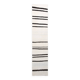 Long Tapis Couloir Off White à Rayures Noires, 74x351 Cm