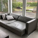 Urban Canapé – Didier Gomez for Ligne Roset – Anthracite grey leather