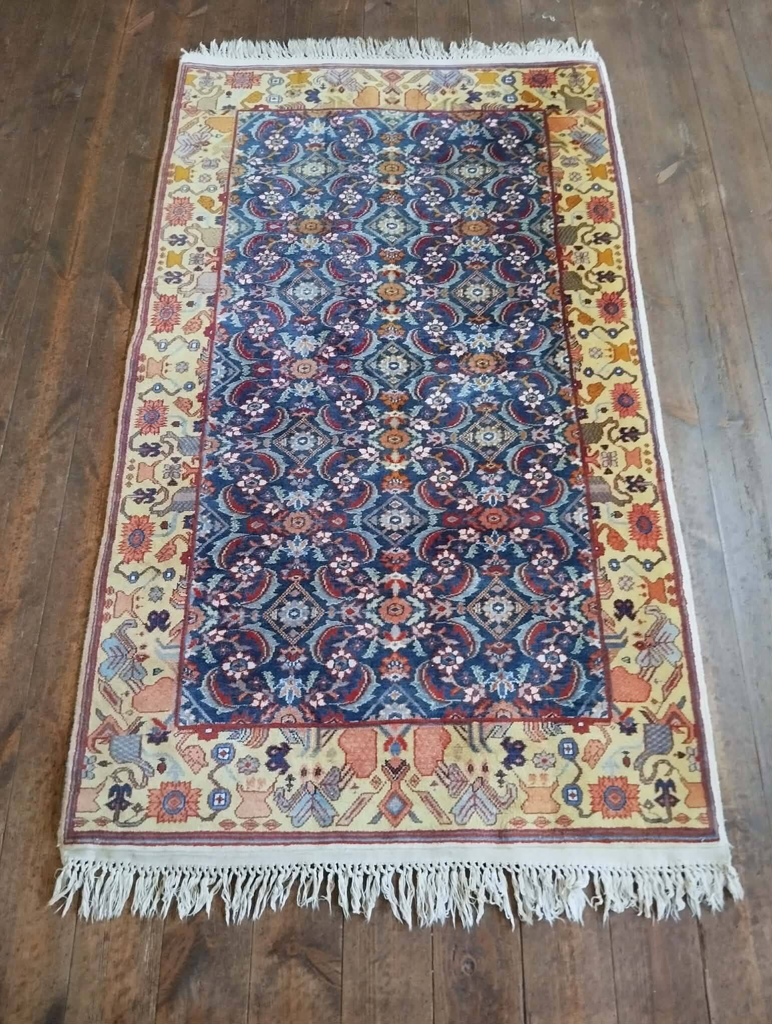 Handmade Indo Herati rug 157x90cm