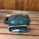 Old beige & green ceramic bottle + vintage handle