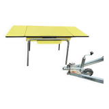 Yellow formica table 60&#39;s 70&#39;s