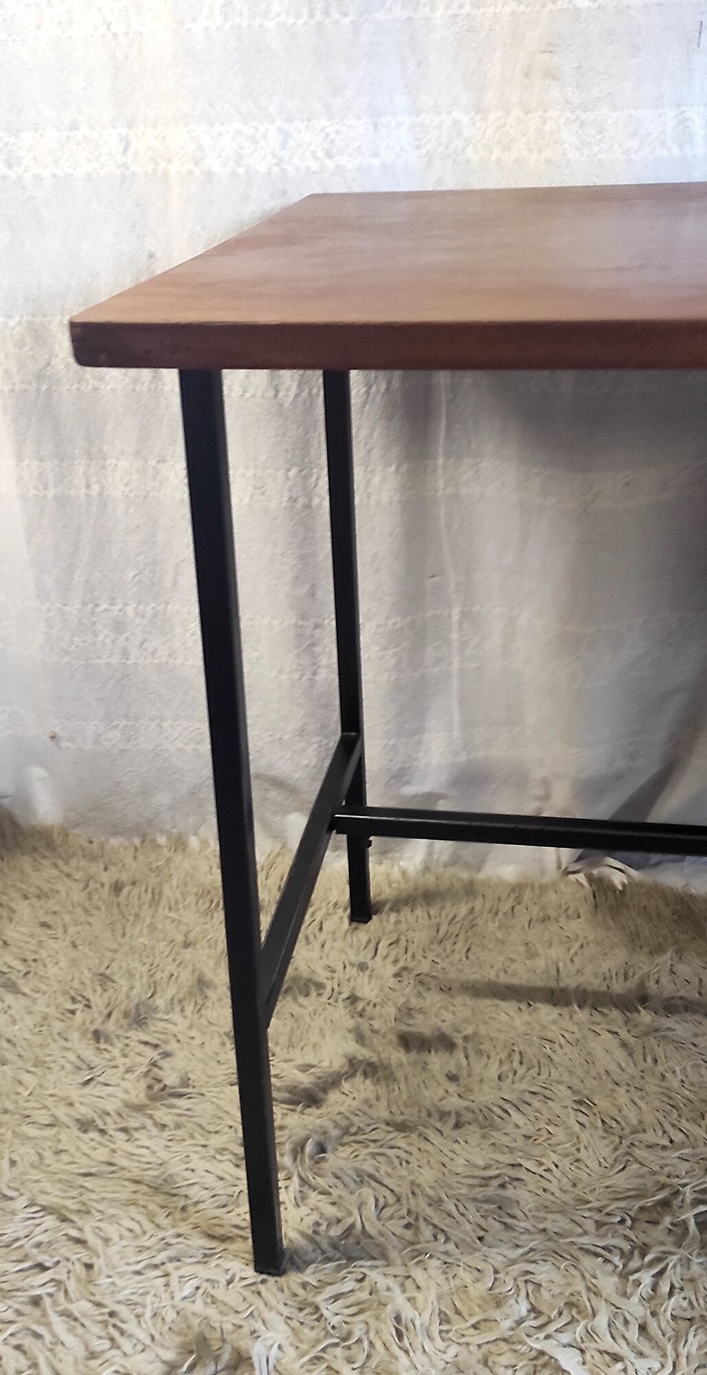 Modernist metal and wood desk by Seducta – 50s/60s