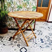 Vintage bamboo rattan table