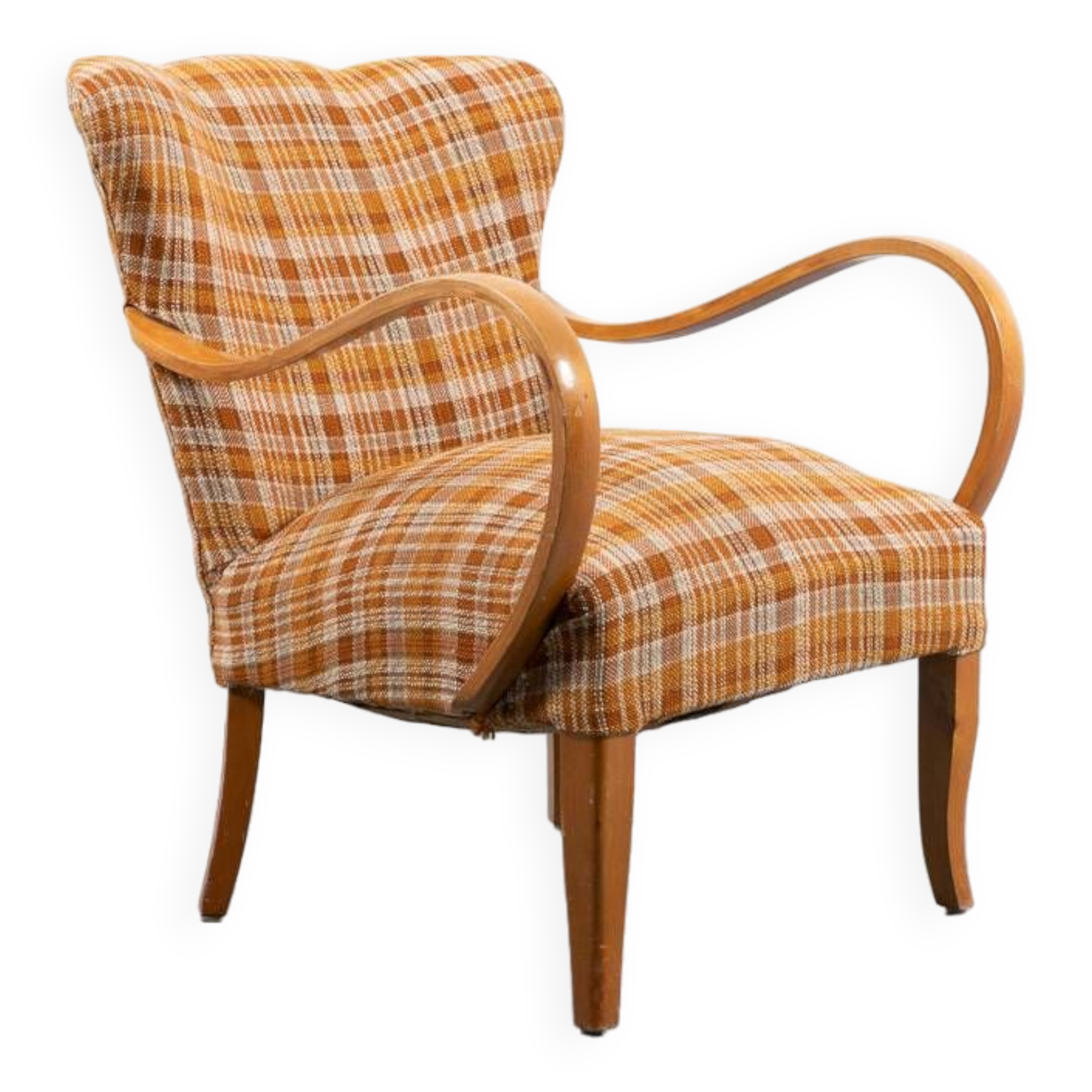 Sculptural Scandinavian Modern armchair, 1950’s