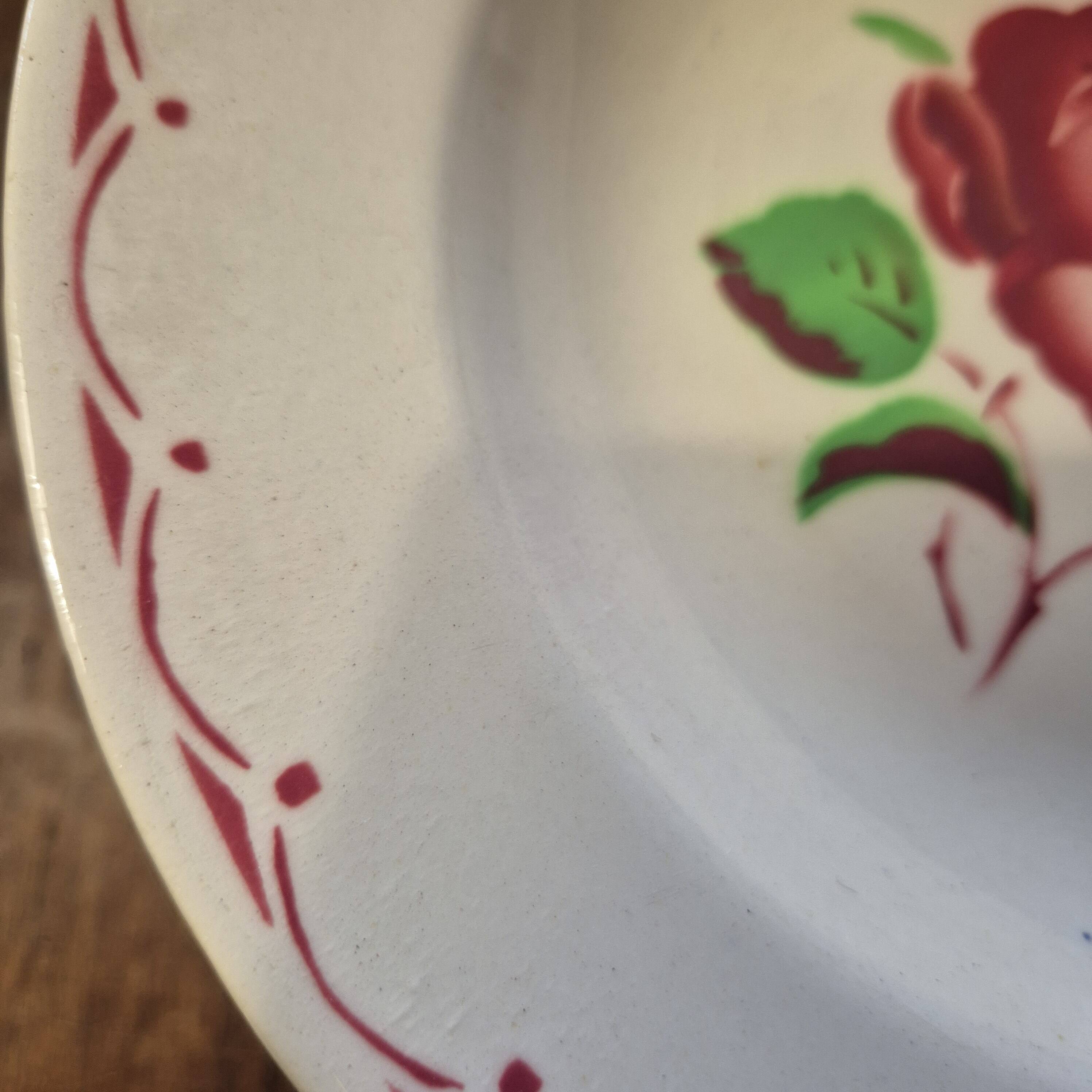 Deep plates Badonviller pink Digoin