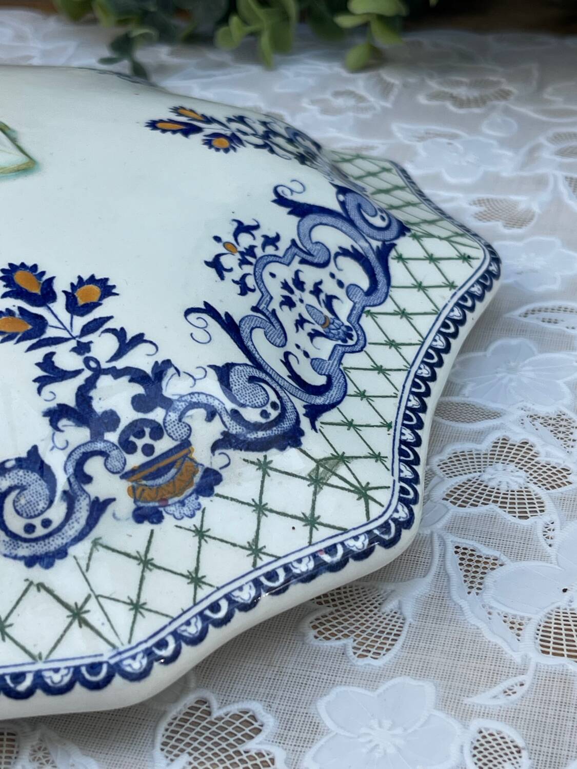Gien France Soup Tureen with Frame 1960s
