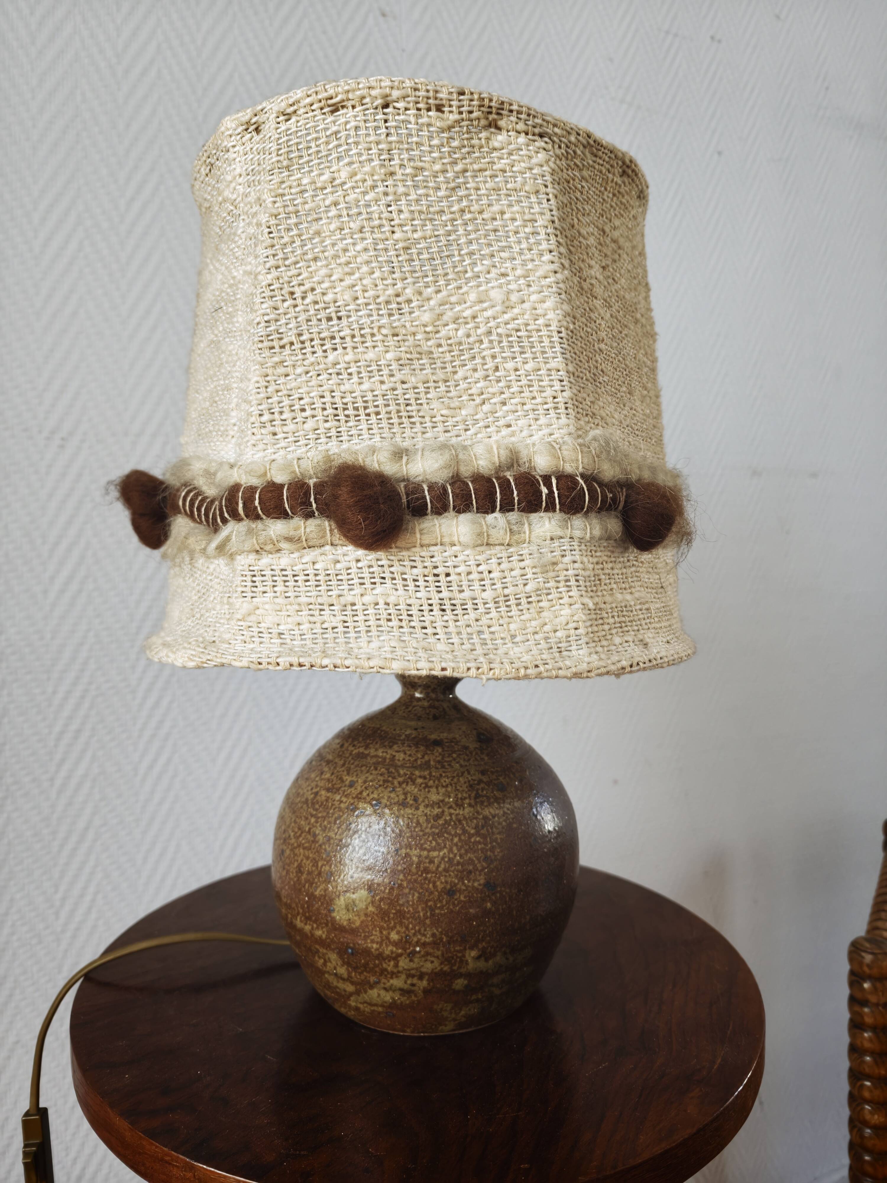Pyrite stone lamp by Guy Baudat from the 1970s.