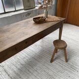 Farmhouse table in oak and walnut 2m