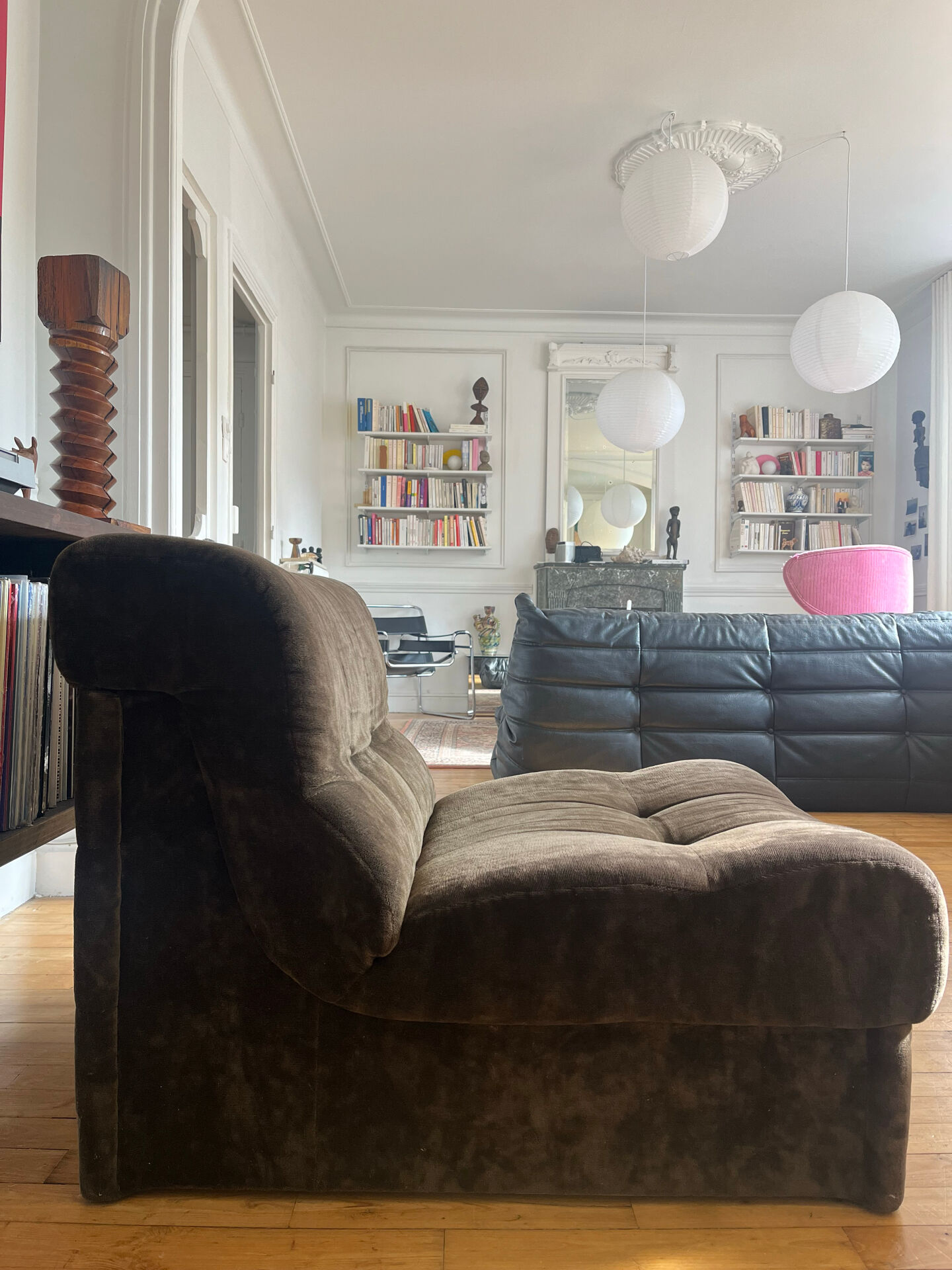 Vintage velvet armchair