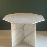Dining table, hexagonal marble console c.1970