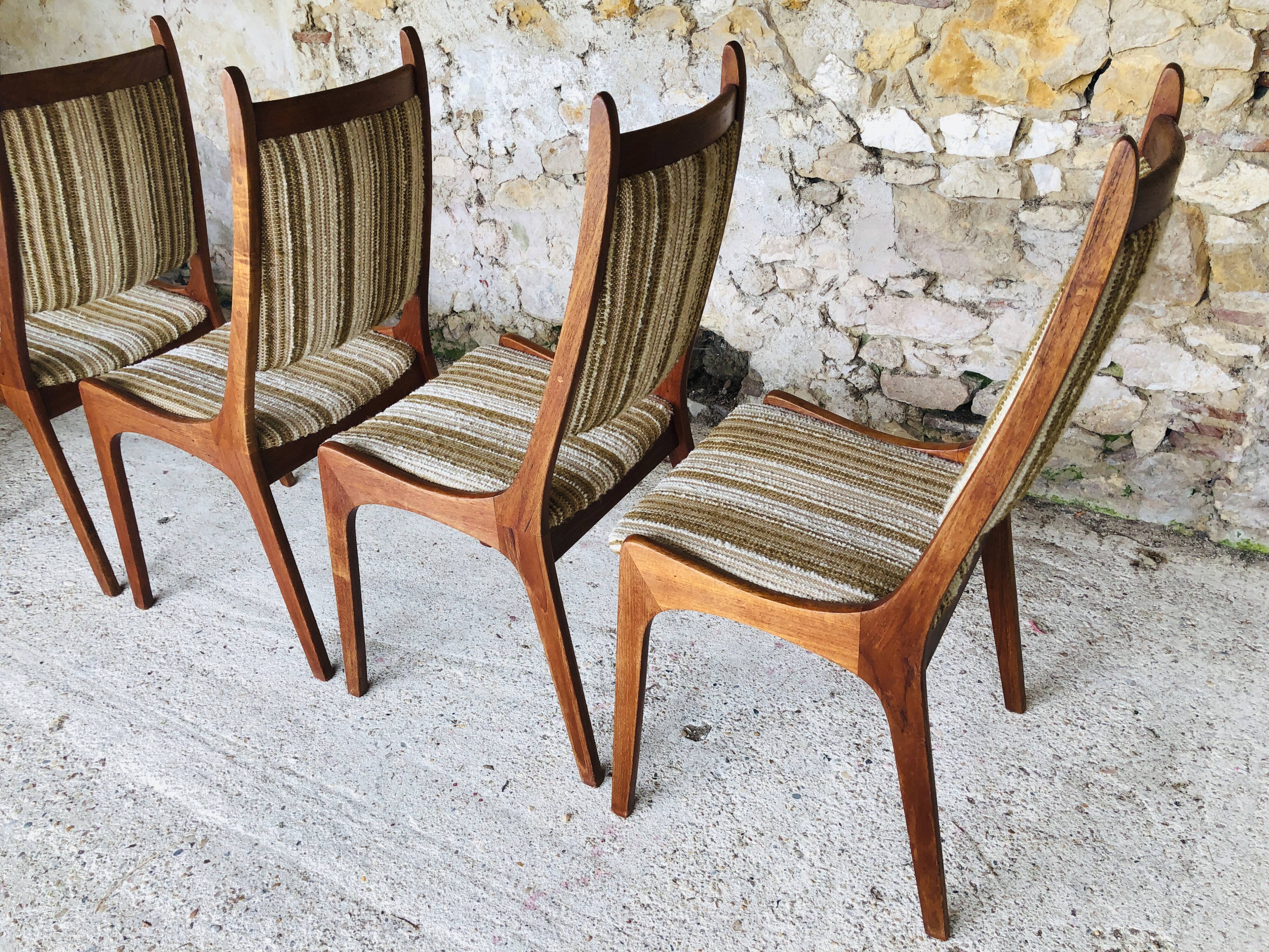 Set of 4 vintage teak chairs by R Huber-Co, circa 60's