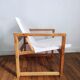 Paire de fauteuils toilés années 70