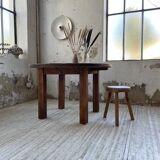 1950s round pine table with extensions