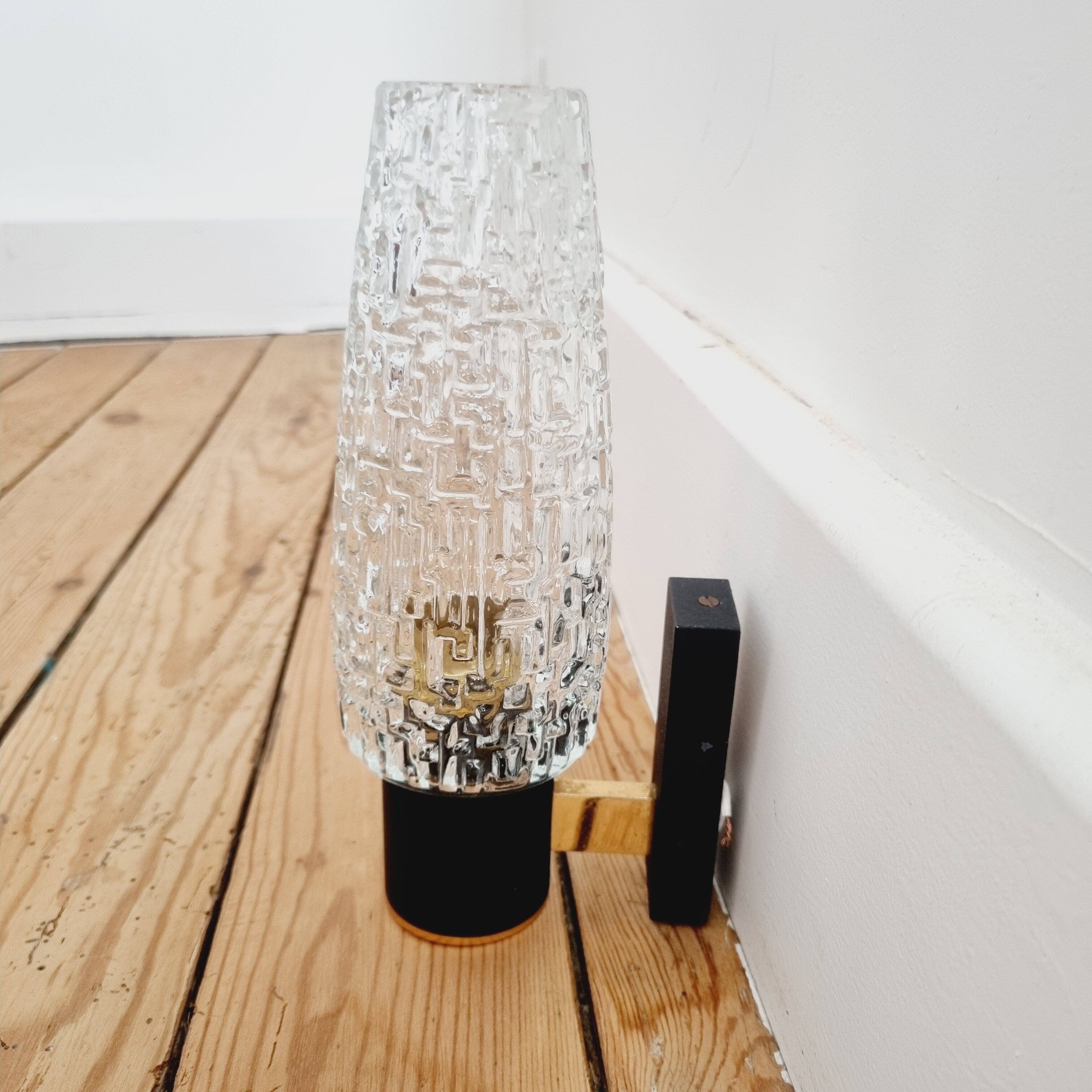 Pair of vintage gold and black wall sconces