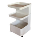 Flair Plastic Trolley on Wheels White 1970s Space Age Vintage