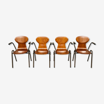 Set of 4 Armchairs Eromes Dutch Ant