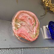 Murano glass wall sconce, pink veined, 1970s.