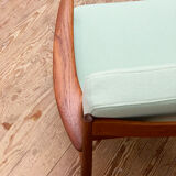 Mid Century Modern Teak armchair or easy chair by Grete Jalk for France & Son, Danish Design, 1950er