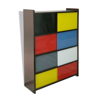 Bookcase storage space of the 1960s