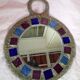 Lead and glass hand mirror