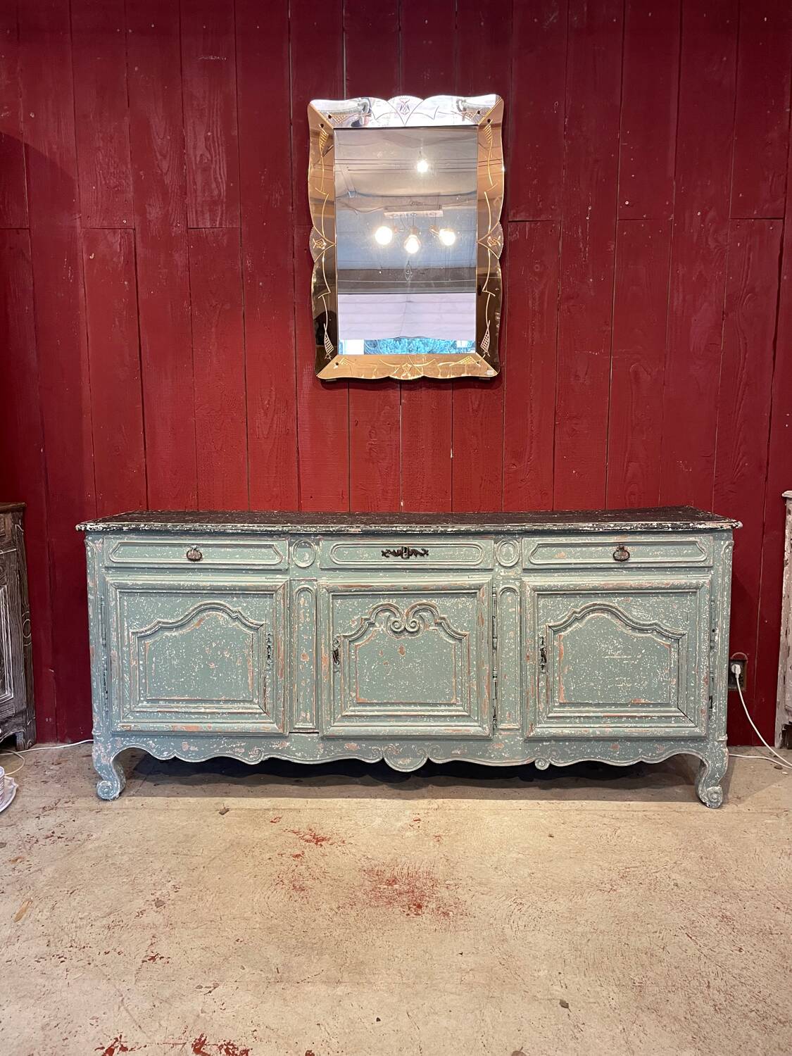 Eighteenth-century walnut sideboard.