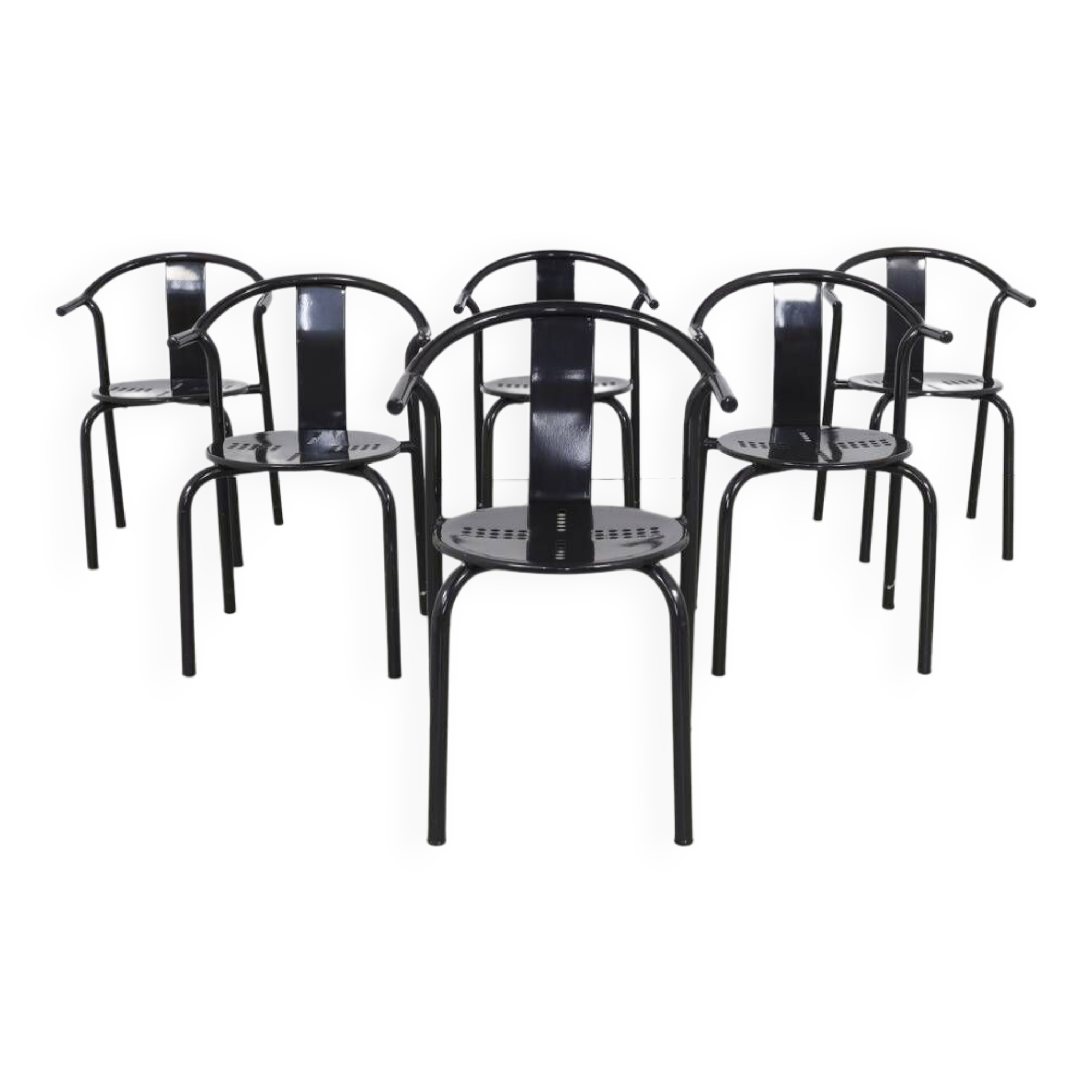 6x Postmodern Dining Chair “Maxmo” by Ikea, 1980s