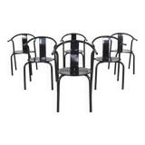 6x Postmodern Dining Chair “Maxmo” by Ikea, 1980s