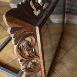 Carved wooden frame mirror